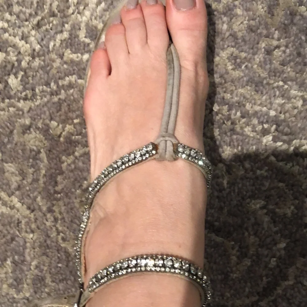 Zara jewelled sparkly ankle strap sandals in 37 - Picture 3 of 9
